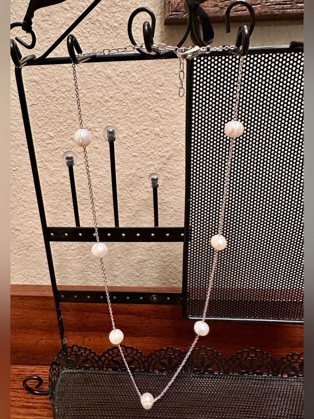 Stainless Steel White Bead Necklace